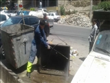  گندزدایی مستمر مخازن زباله شهر اوشان فشم میگون 