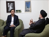 دیدار سرپرست فرمانداری شمیرانات با آیت الله سید حسن خمینی
