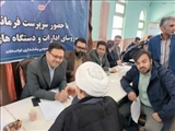 میز خدمت سرپرست فرمانداری شهرستان شمیرانات و دستگاه های خدمات رسان در میعادگاه نماز جمعه لواسانات