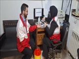 پایش سلامت کارکنان و داوطلبان جمعیت هلال احمر شهرستان شمیرانات به مناسبت هفته سلامت